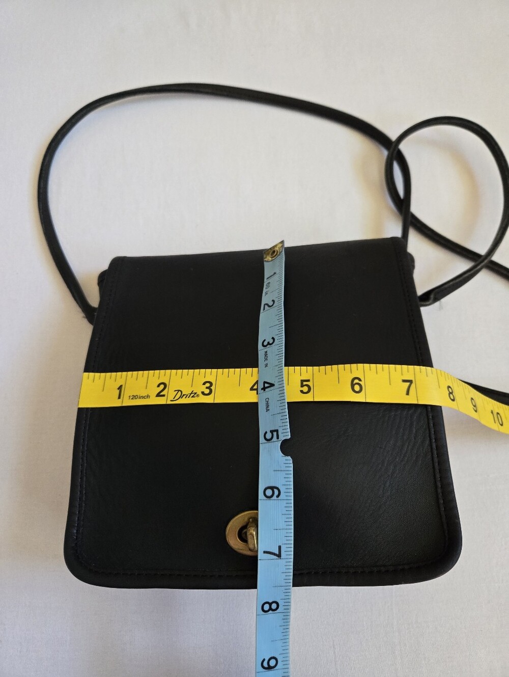 Vintage Coach Companion Bag Purse Square Flap Black Leather 80s/ Early 90s - Picture 15 of 15